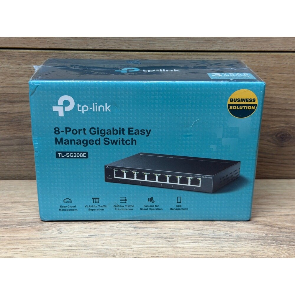 TP-LINK TL-SG208E 8-Port Gigabit Easy Managed Switch - New Sealed!